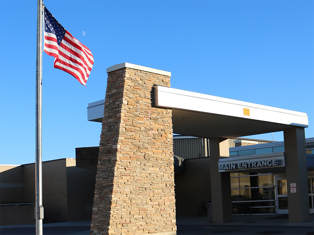 The American flag at WMC is flown in honor of service men and women in Winneshiek County.